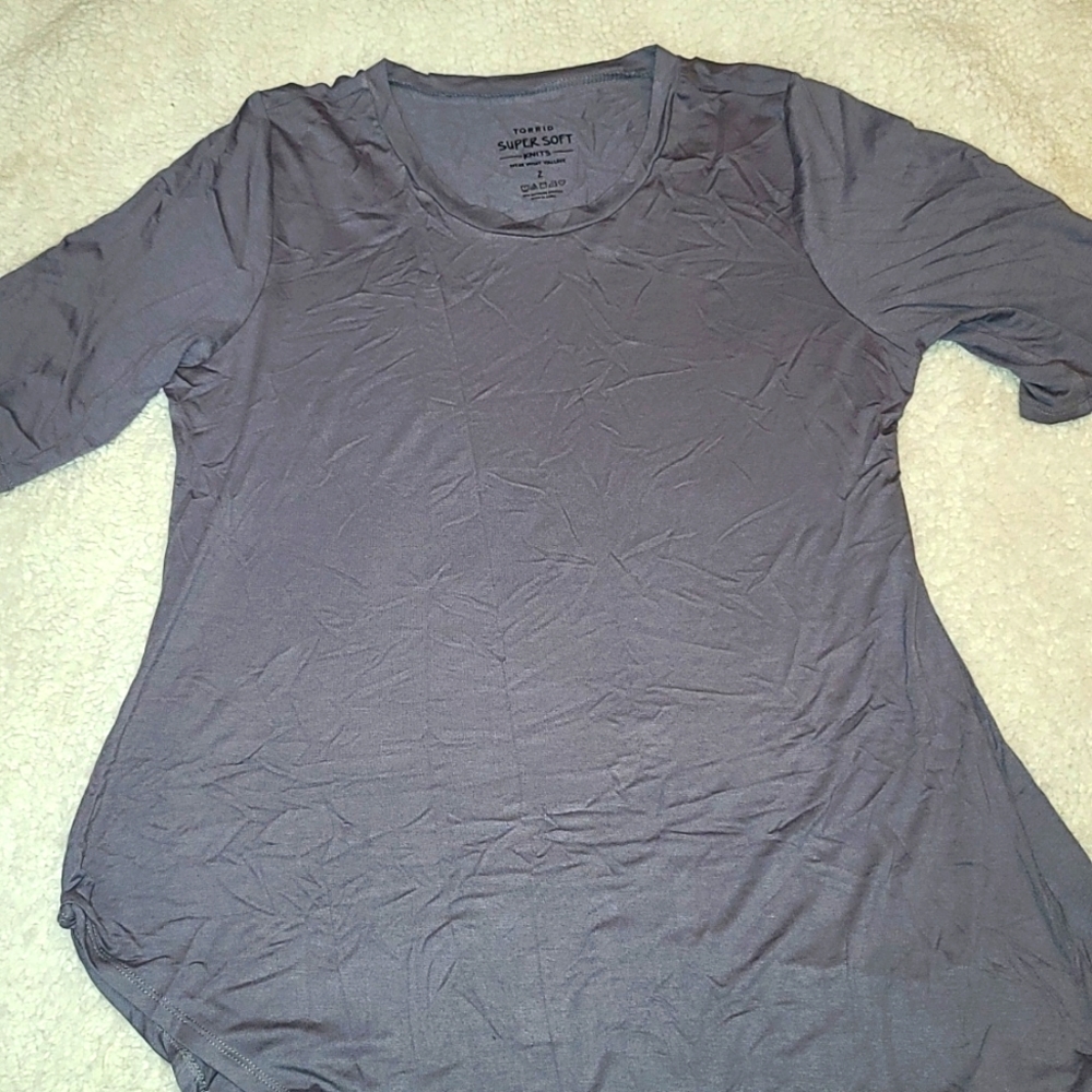 NWOT Torrid Plus Size 2 super soft t shirt dress asymmetrical hem